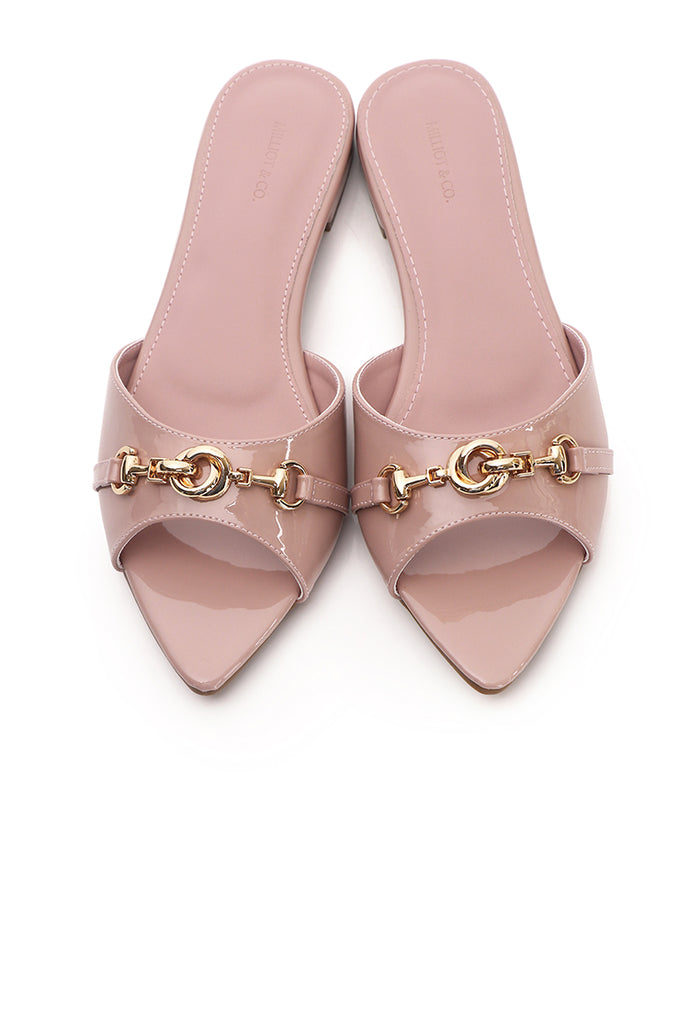 Beatrice Knot Slip Ons Ballerina & Flats (Pink)