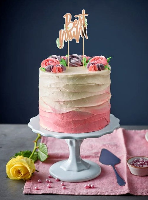Patisserie Valerie's handmade "Best Mum" Cake topper cake delivery