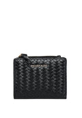 Billie Woven Top Zip Wallet (Black)