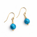 december birthstone - turquoise gold earrings