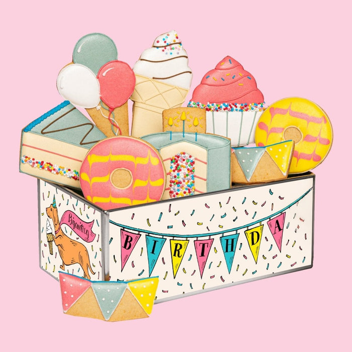 Biscuiteers Birthday Treats Biscuit Tin - Patisserie Valerie