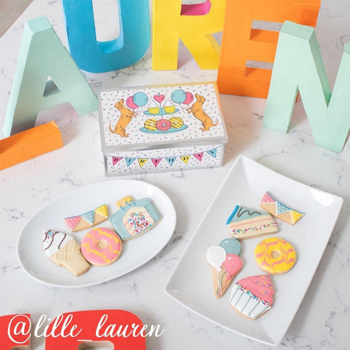 Biscuiteers Birthday Treats Biscuit Tin - Patisserie Valerie