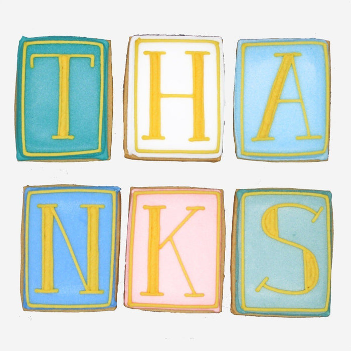 Biscuiteers Thanks Letterbox Biscuits - Patisserie Valerie