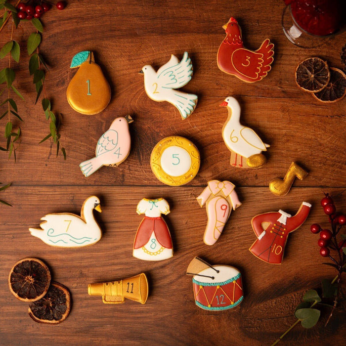 Biscuiteers Twelve Days Of Christmas Luxe Biscuit Tin - Patisserie Valerie