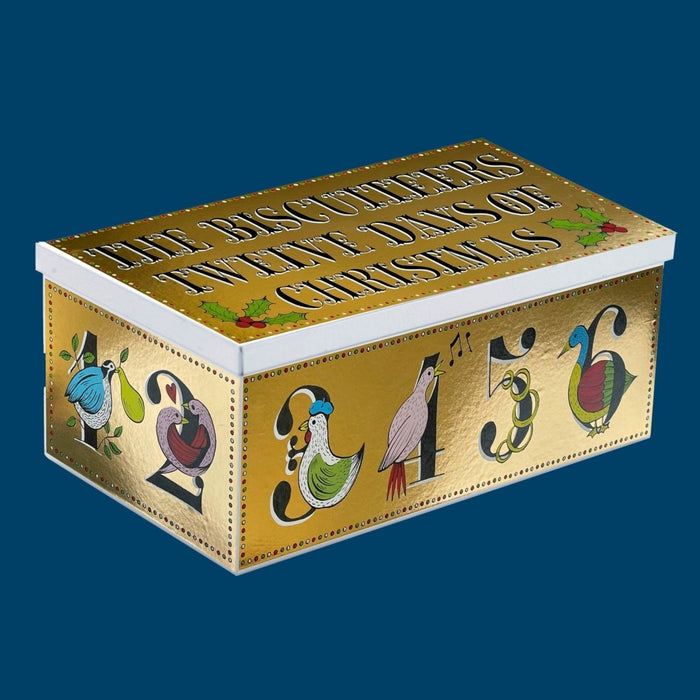 Biscuiteers Twelve Days Of Christmas Luxe Biscuit Tin - Patisserie Valerie