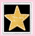 Biscuiteers You Are A Star Letterbox Biscuit - Patisserie Valerie
