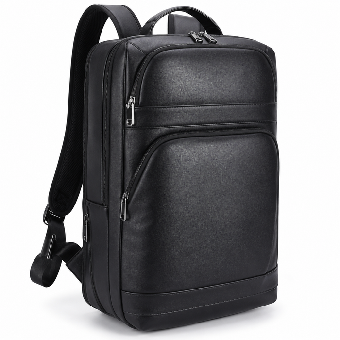 Black Leather Backpack