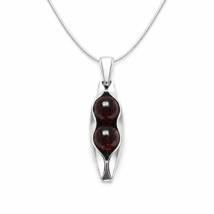 Black Obsidian | The Stone of Honesty | Two Peas in a Pod Necklace | Personalised Gift