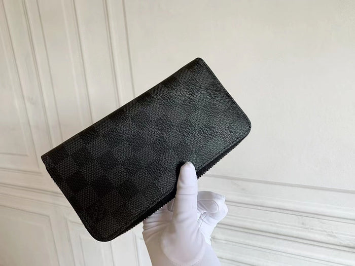 Black Wallet leather bag High Quality with box