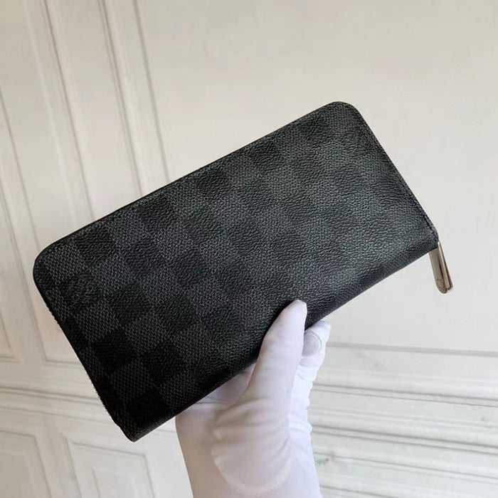 Black Wallet leather bag High Quality with box