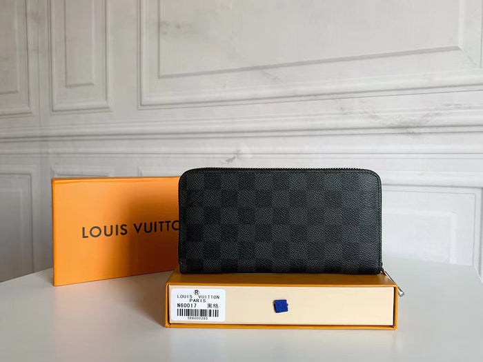 Black Wallet leather bag High Quality with box