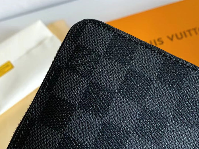 Black Wallet leather bag High Quality with box