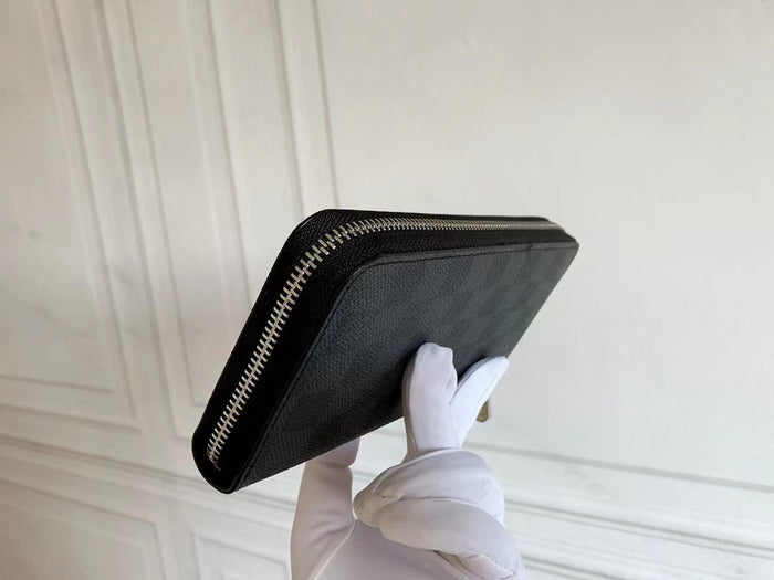 Black Wallet leather bag High Quality with box
