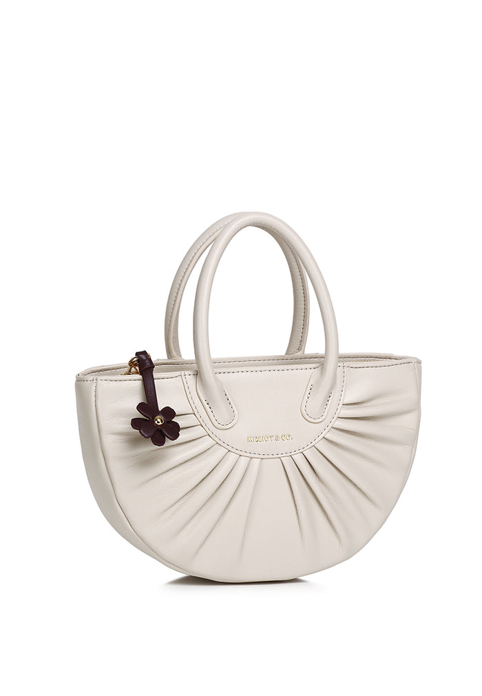 Bliss Bea Pleated Handbag (Beige)