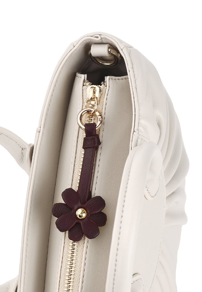 Bliss Bea Pleated Handbag (Beige)