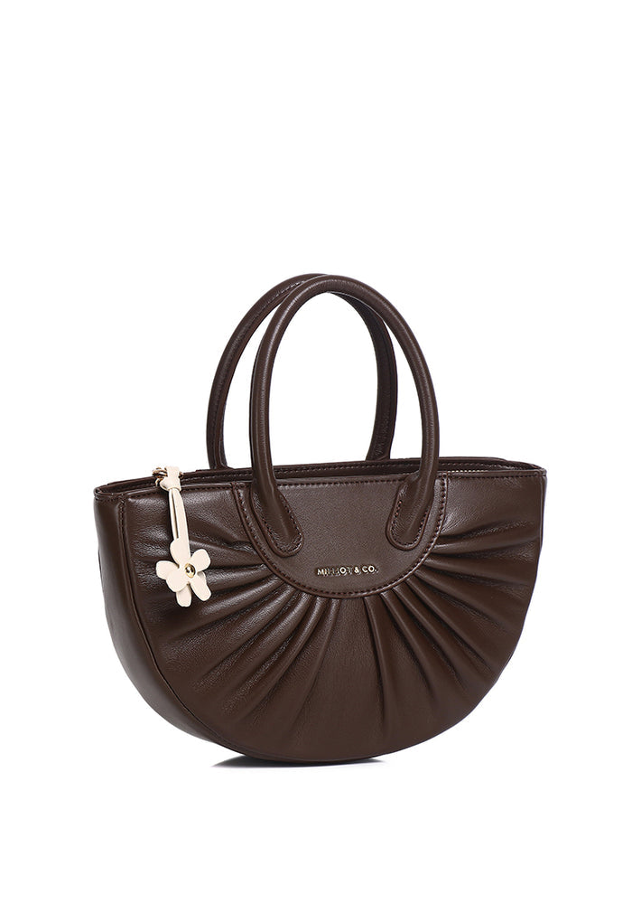 Bliss Bea Pleated Handbag (Espresso)