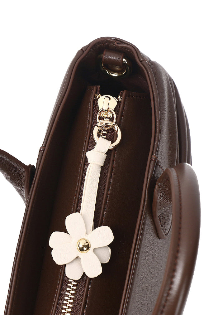 Bliss Bea Pleated Handbag (Espresso)