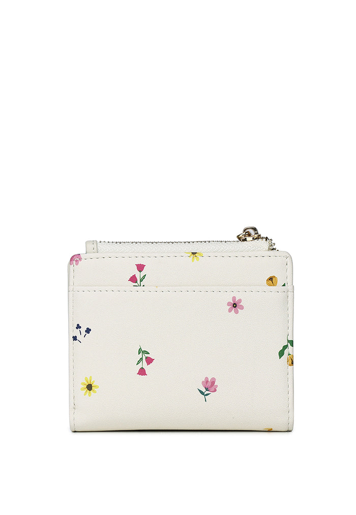 Blooming Garden Top Zip Mini Wallet (Cornsilk)