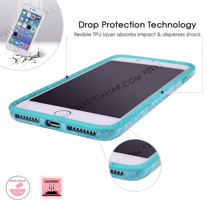 Blue Marble Holo Chrome iPhone Case – Stylish Slim Phone Cover