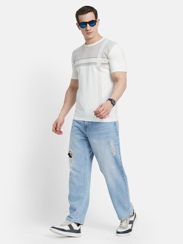 BODY CHECK PRINT  SINGLE JERSEY KNITLYCRA T-SHIRT