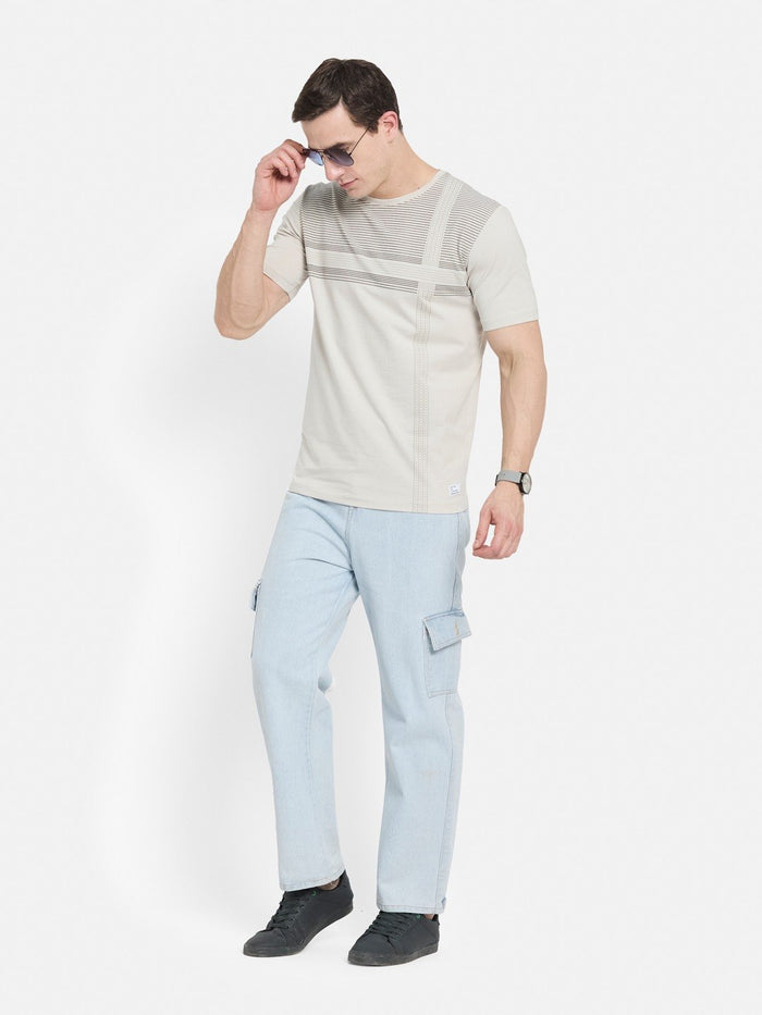 BODY CHECK PRINT  SINGLE JERSEY KNITLYCRA T-SHIRT