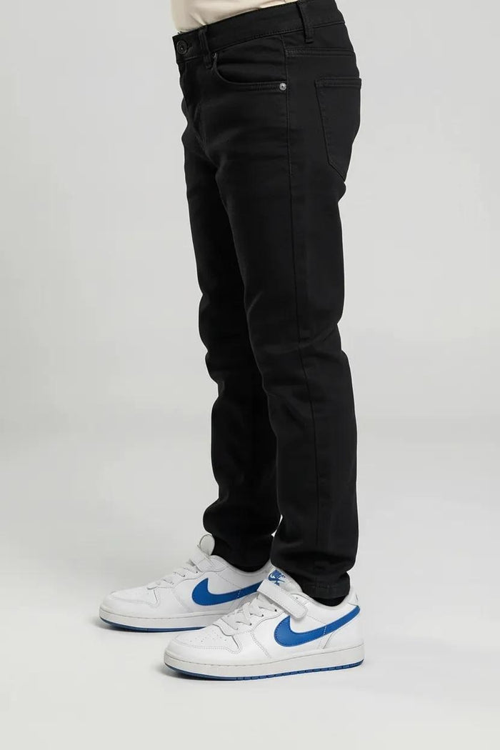 Boy Black Solid Jeans