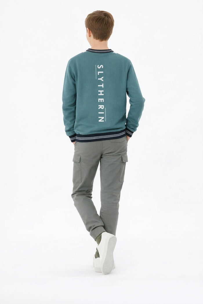 Boy Colourblocked Round Neck Sweatshirt