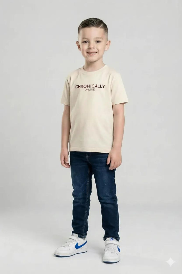 Boy Khaki  Solid Jeans
