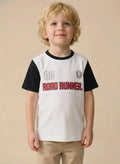 Boy Off White Round Neck T-Shirt