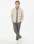 Boy Solid Mandarin Neck Sweatshirt