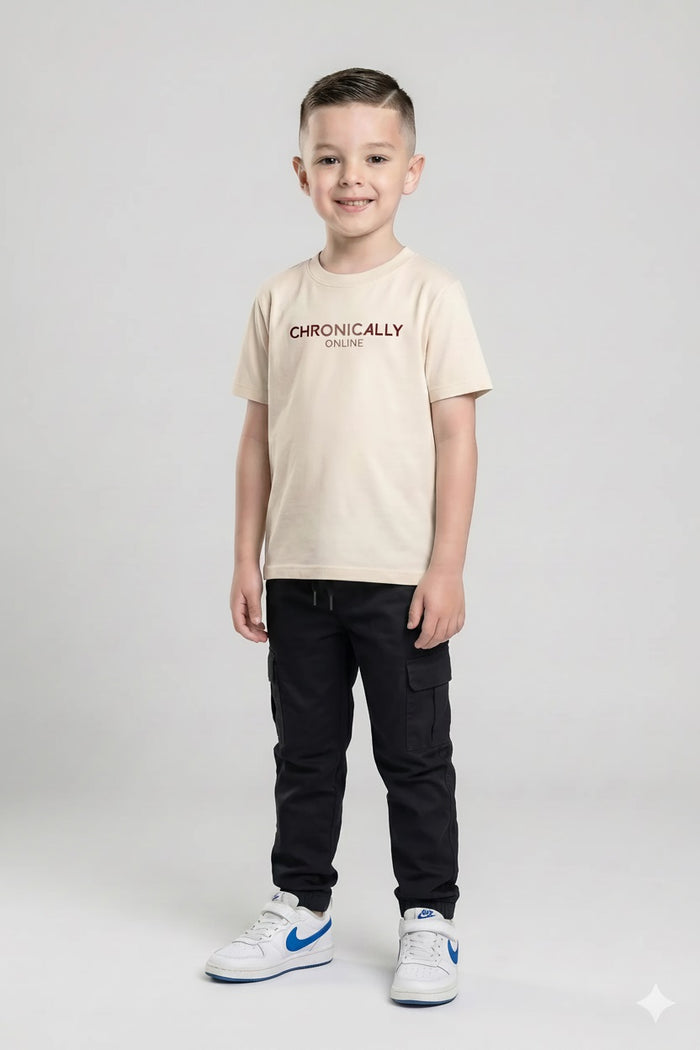 Boys Black Regular Fit Joggers
