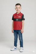 Boys Brick Colourblocked Polo Collar T-shirt
