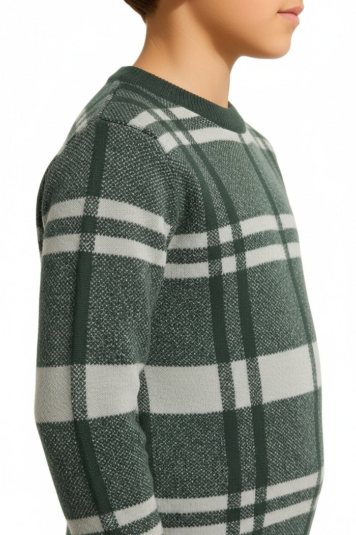 Boys Checked Pullover