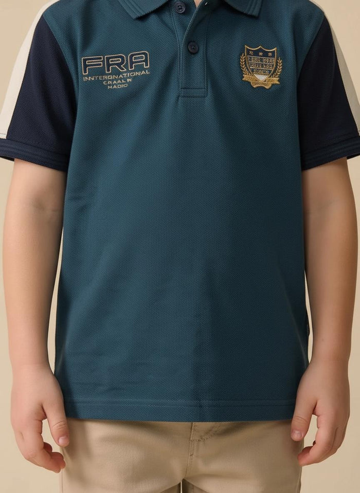 Boys Pacific Printed Polo Collar T-shirt
