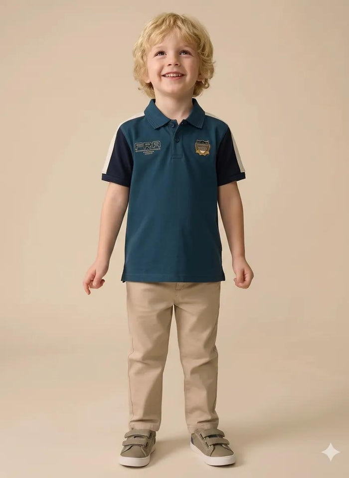 Boys Pacific Printed Polo Collar T-shirt