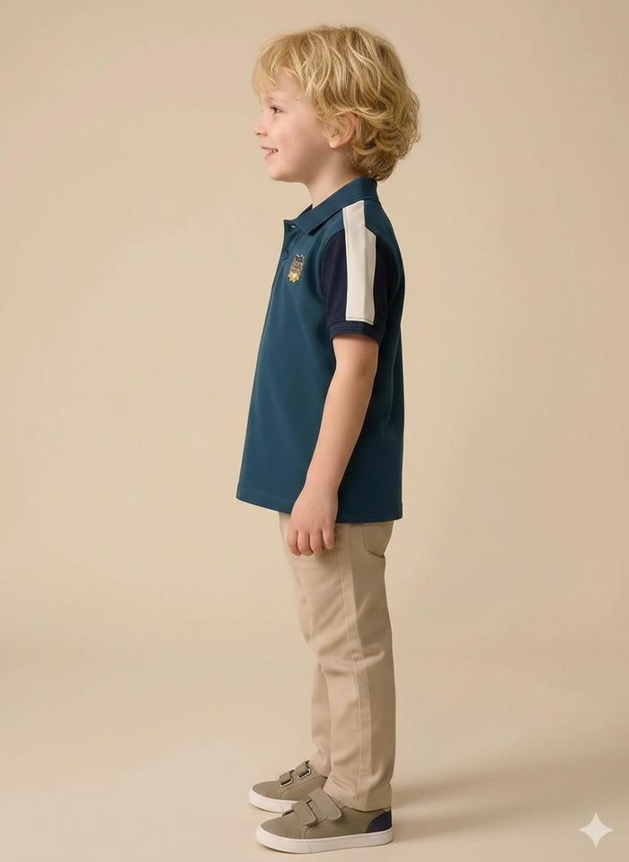 Boys Pacific Printed Polo Collar T-shirt