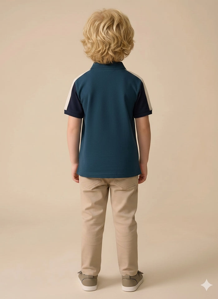 Boys Pacific Printed Polo Collar T-shirt
