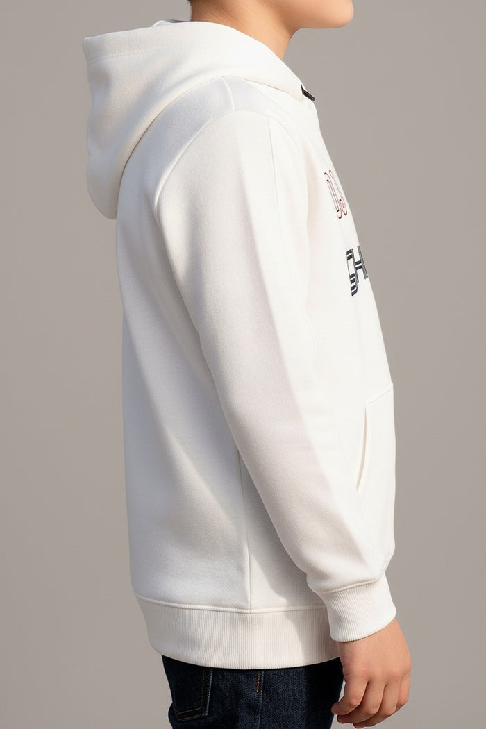 Boys Printed Hooded Sweatshirt