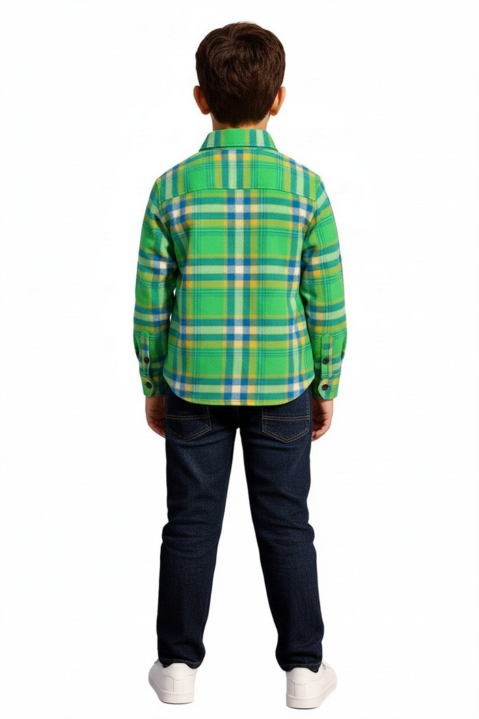 Boys Tartan Checks Checked Casual Shirt
