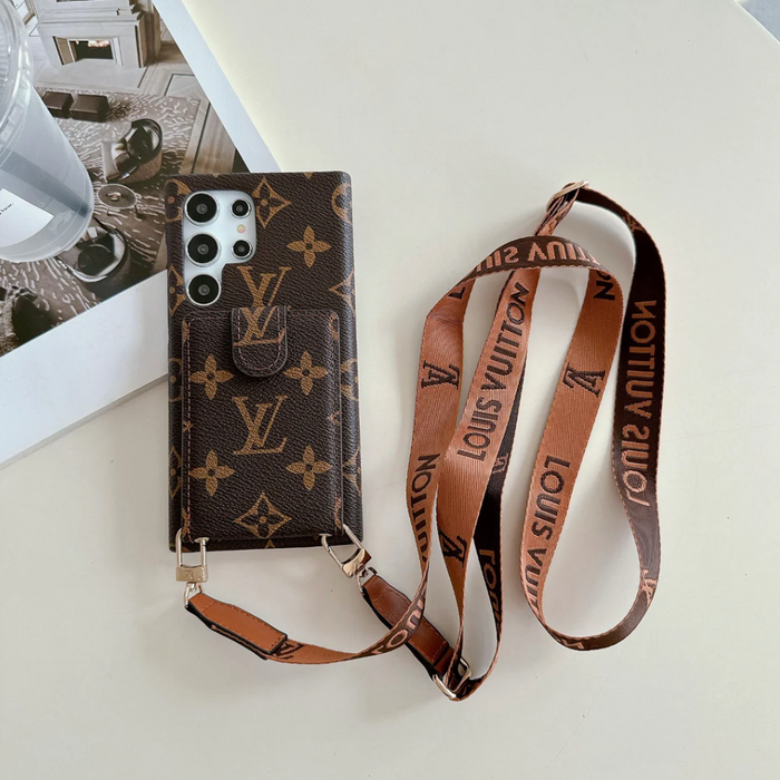 Brown Card Wallet Samsung Galaxy Case – Premium Inspired Designer Cover
