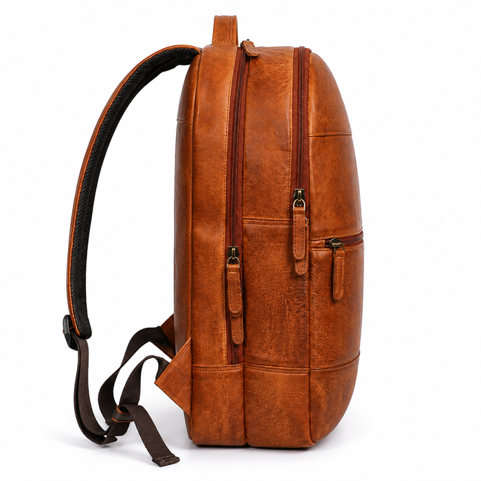 Brown Leather Backpack