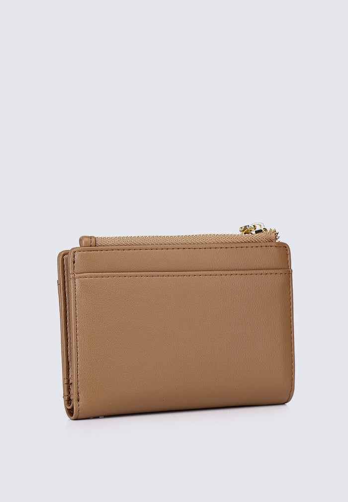 Candy Pop Top Zip Mini Wallet (Brown)