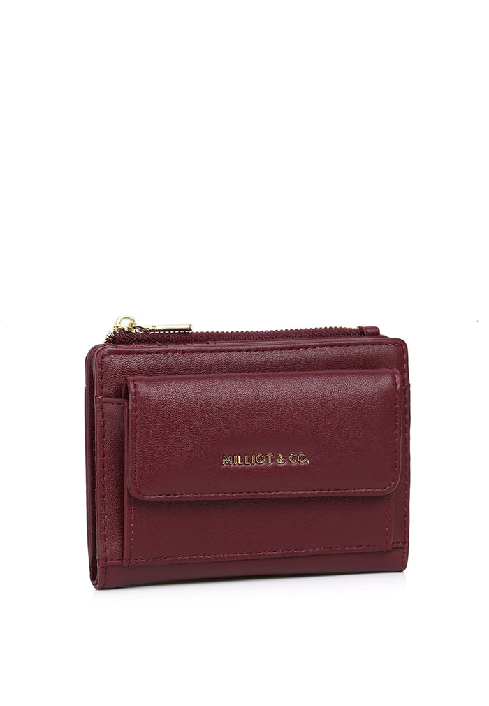 Candy Pop Top Zip Mini Wallet Wallet (Maroon)