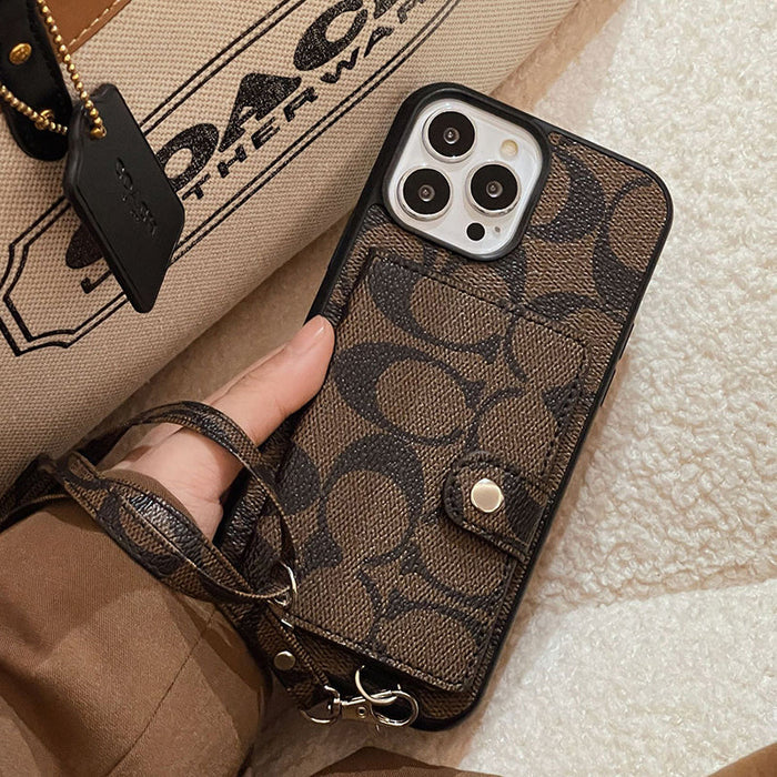 Card Bag Leather Chain iPhone Case