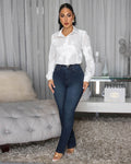 Cherelle Dark Denim High-Waist Skinny Jeans