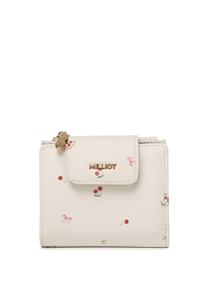 Cherie Knot Top Zip Short Wallet (Cornsilk)