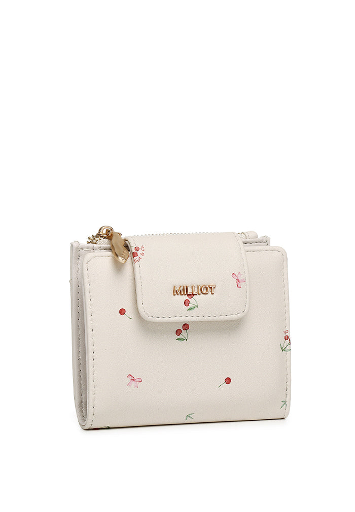 Cherie Knot Top Zip Short Wallet (Cornsilk)