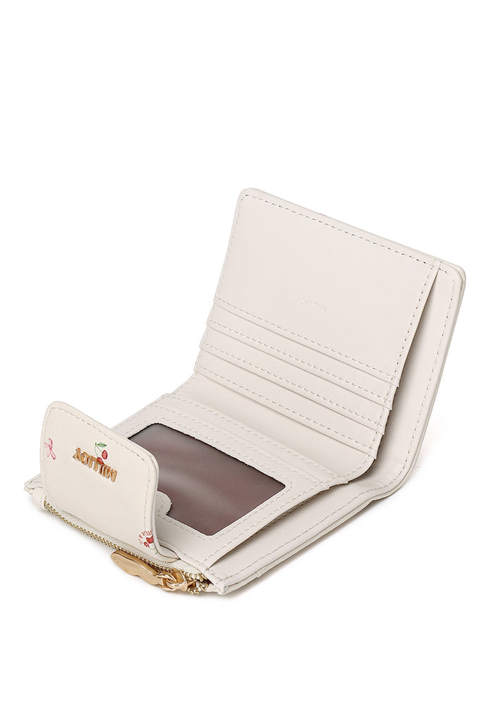 Cherie Knot Top Zip Short Wallet (Cornsilk)