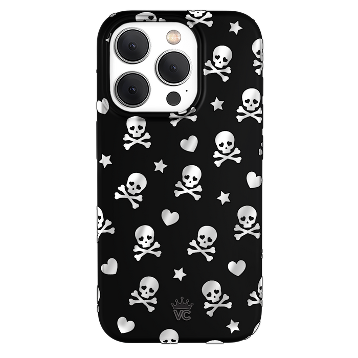 Chrome Skulls iPhone Case – Aesthetic Shockproof Phone Cover