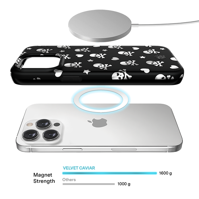 Chrome Skulls iPhone Case – Aesthetic Shockproof Phone Cover